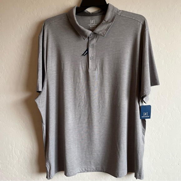 George Men's & Big Men's Jersey Knit Polo Shirt w/Short Sleeve size 2XL (50-52) - Picture 2 of 12